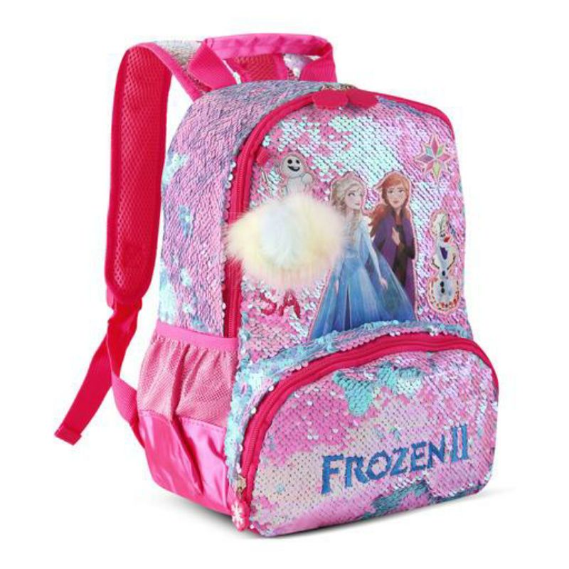 Tas Sekolah Ransel Anak TK dan SD Motif Sequin Pink LOL dan Unicorn Backpack Anak Perempuan