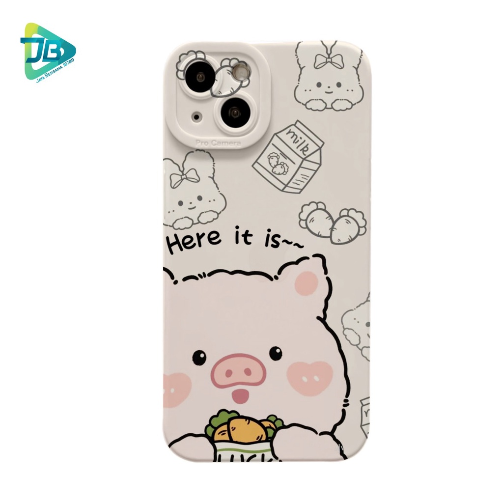 CUSTOM CASE SOFTCASE SILIKON PROCAMERA PIG CUSTOM XIAOMI REDMI 6A 8 8A PRO 9 9A 9C 10A NOTE 8 9 10 10S POCO M3 M4 JB6418
