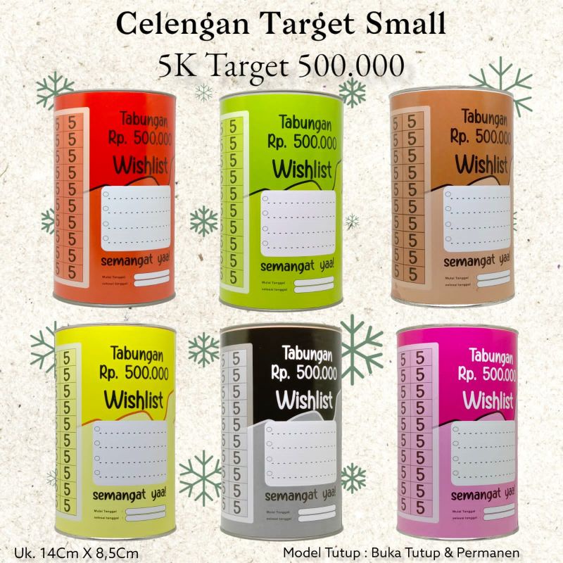 Celengan Target 5k Target 500rb Celengan Target Viral Celengan Atm Tabungan Target Buka Tutup Celeng