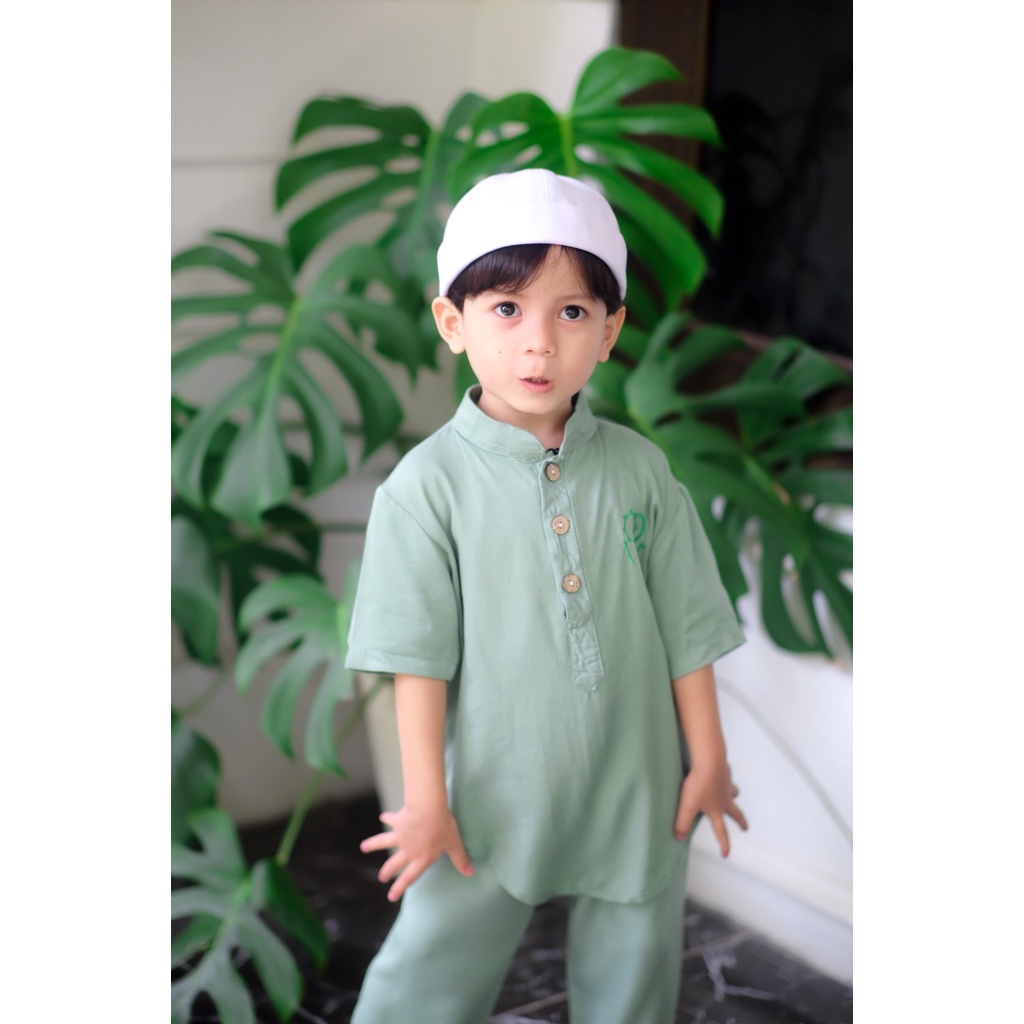 MD - Keola Tabiea Set Setelan Muslim Baju Koko Anak Usia 1 – 6 Tahun