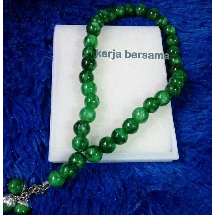 tasbih batu giok 10mm isi 33