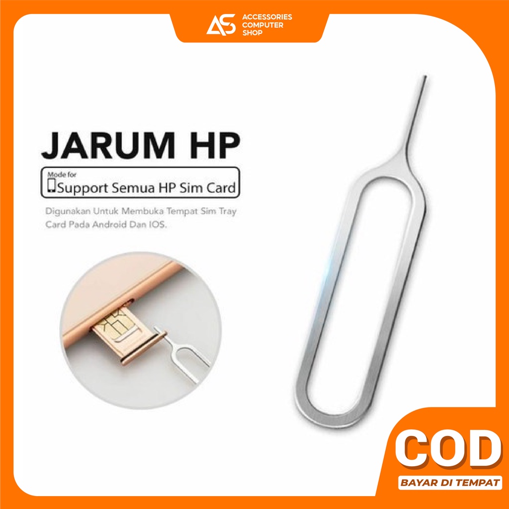 Jarum Ejector Simcard Handpone / Simcard Nossy Ejector/Jarum SIM Card jarum tusuk pembuka kartu perdana HP AH043 - ACS