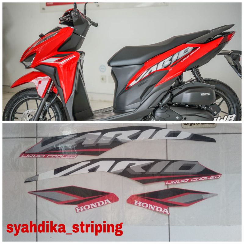 STIKER STRIPING LIS BODY HONDA VARIO 125 NEW 2021 MERAH ORIGINAL