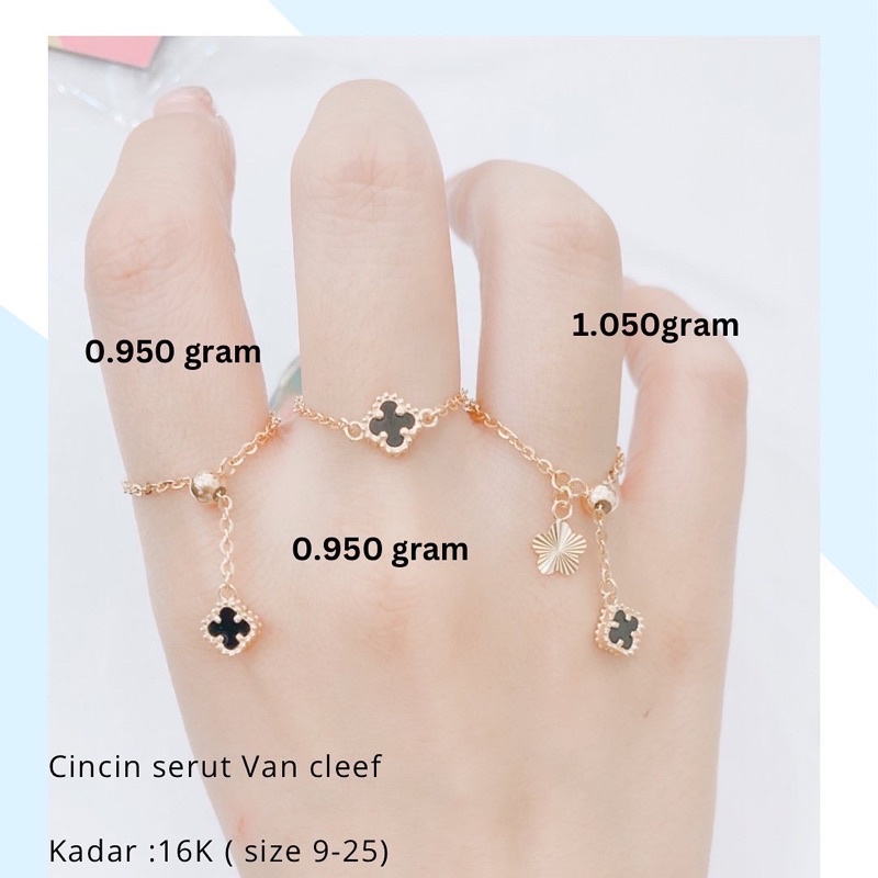 Cincin Emas Serut Vancleef Van Cleef