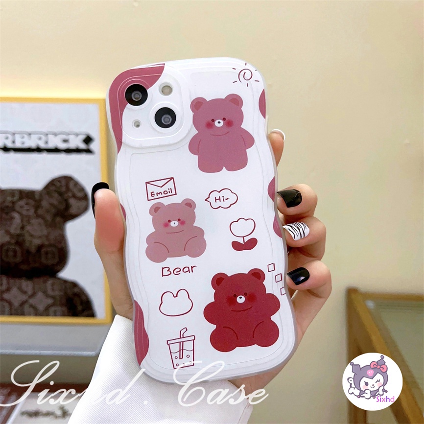 Realme Soft Case Desain Kartun Beruang 50A 50i 6i 50A Untuk C35 C31 C30 C25Y C21Y C15 C12 C11 C25s C21 C20A C17 C3 C3 9Pro + 9i 7i 8i