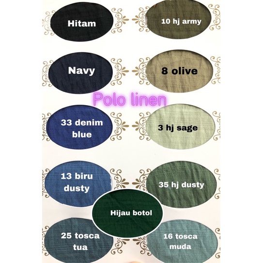 Multi kain polo pollo linen premium eceran