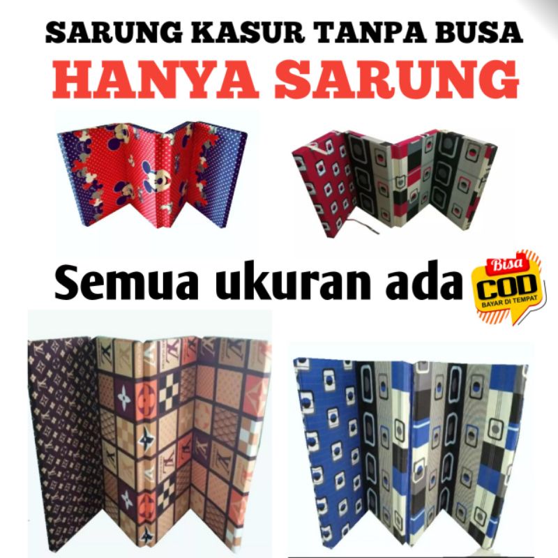 Sarung Kasur Busa Resleting Lipat 4 Tebel 15cm//Cover Busa Inoac Lipat 4//Sarung Kasur Busa Resletin
