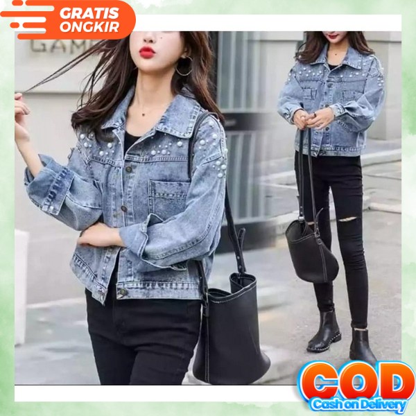 Jaket Jens Cewe Kekinian Murah Jaket Jeans Wanita Murah Jacekt Jins Terbaru Over Sizejaket Jeans Wan