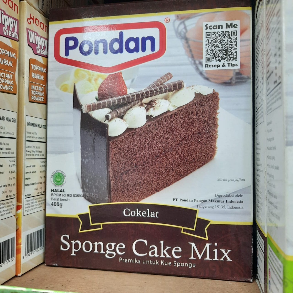 

Pondan sponge cokelat 400gr