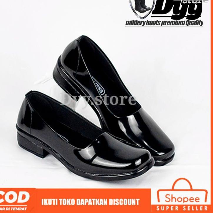 New DYYSTOREID - Sepatu Wanita  Hak 3,5,7 cm PDH POLWAN Kilap Persit / Sepatu Bhayangkari Psk パ