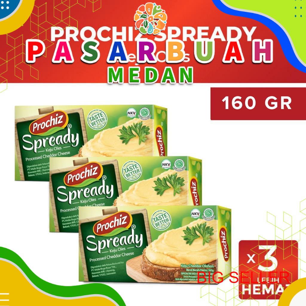 Jual PROCHIZ Spready 160 Gr X 3 | PASAR BUAH MEDAN | Shopee Indonesia