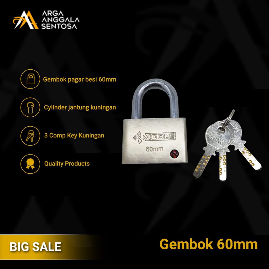 Gembok Pintu Rumah Besi / Gembok Pagar / Padlock