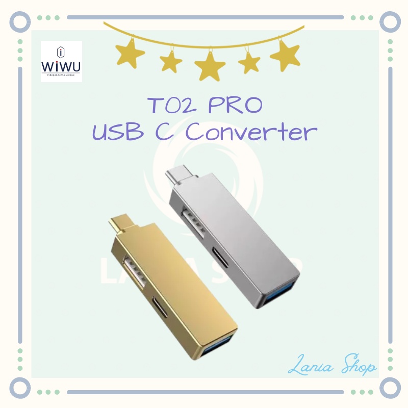 WIWU T02 PRO - USB Type C Hub to USB 3.0 - 2.0 - USB C Converter
