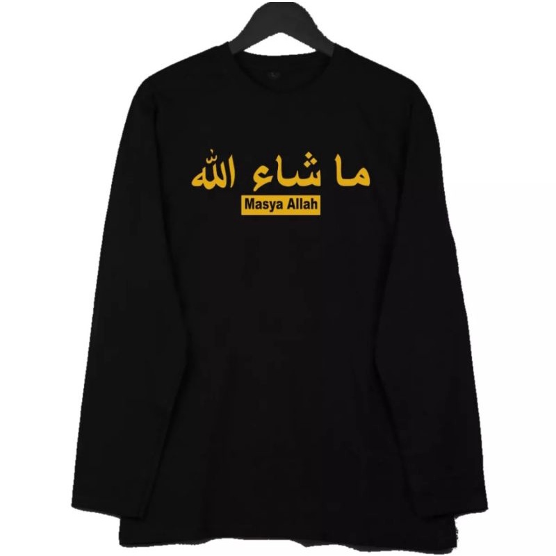 KAOS BAJU LENGAN PANJANG DAKWAH MASYAALLAH ARAB//KAOS DAKWAH