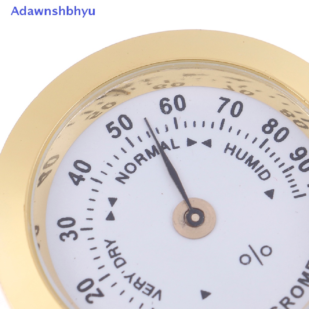 Adhyu 37mm round gold cigar measure hygrometer Pelembab Kelembaban ID