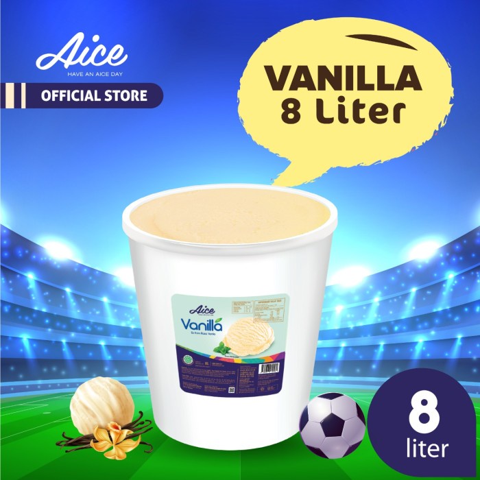 

AICE Vanilla Bucket Ice Cream Es Krim Ember 8L Eskrim