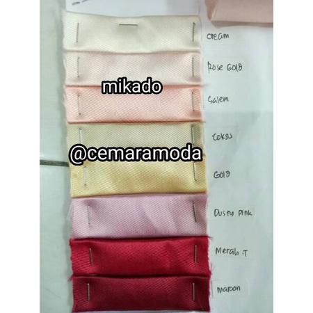㊊ Kain mikado / kain bridal mikado / kain satin bridal mikado PER 0.5M / kain kebaya evening dress w