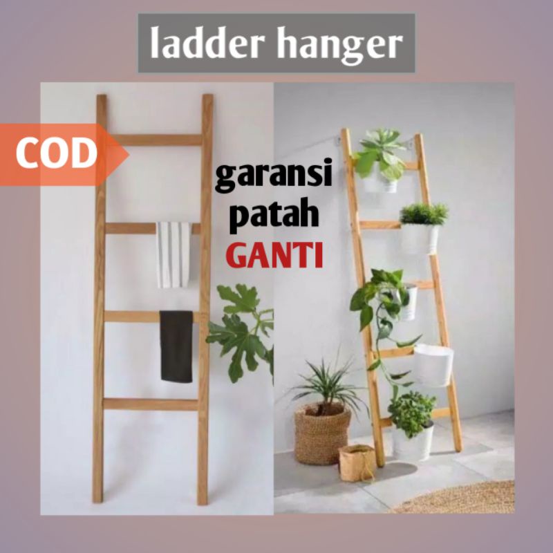 LADDER HANGER / LADDER TANGGA KAYU TINGKAT / GANTUNGAN KAYU BERTINGKAT