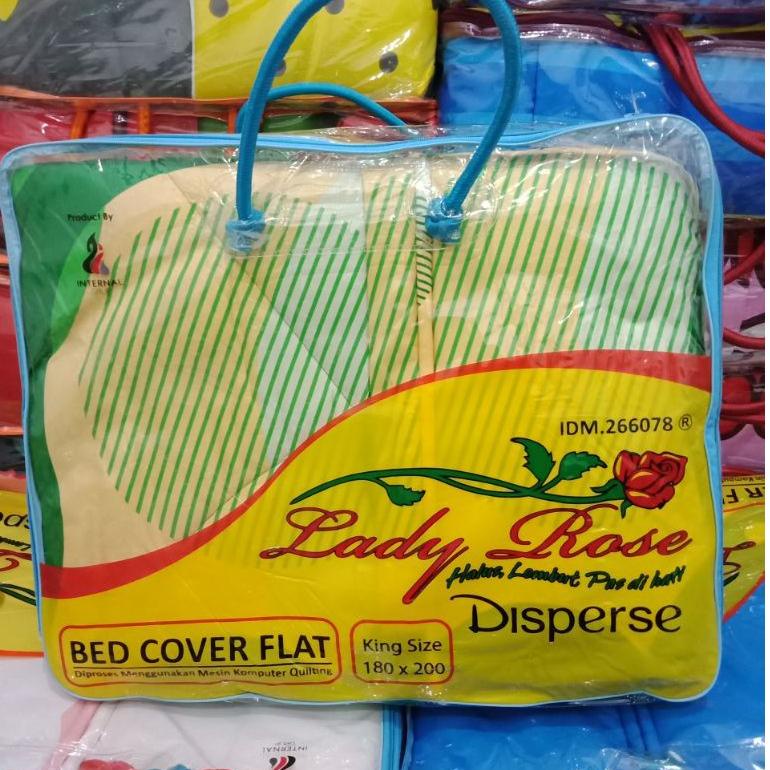 ヹ Bedcover Set Lady Rose Ladyrose King FLAT 180x200 cm 3D 3in1 Disperse Kualitas Premium HOT SALES 2
