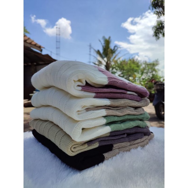 Sweater Crop Strip Cardigan