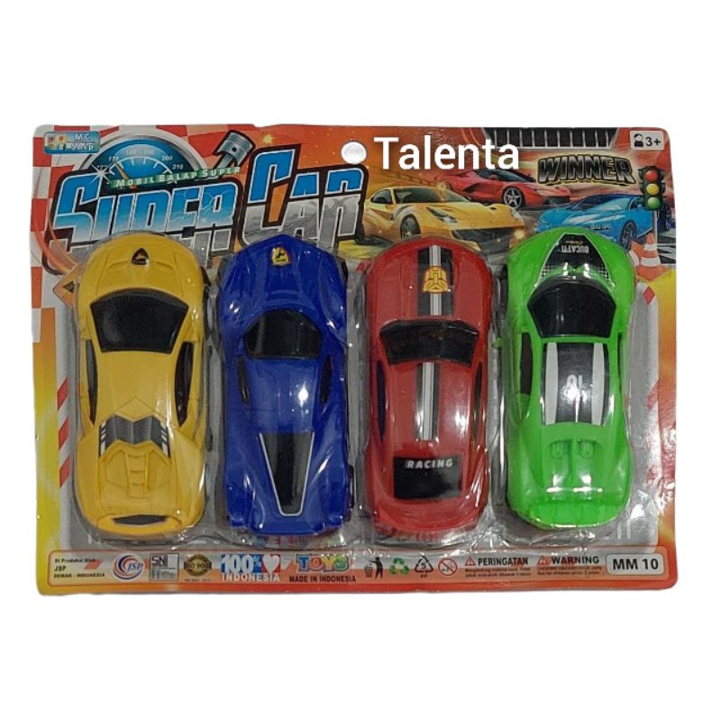 Mainan Anak Mobil Super Car Set 4 Pcs MM 10