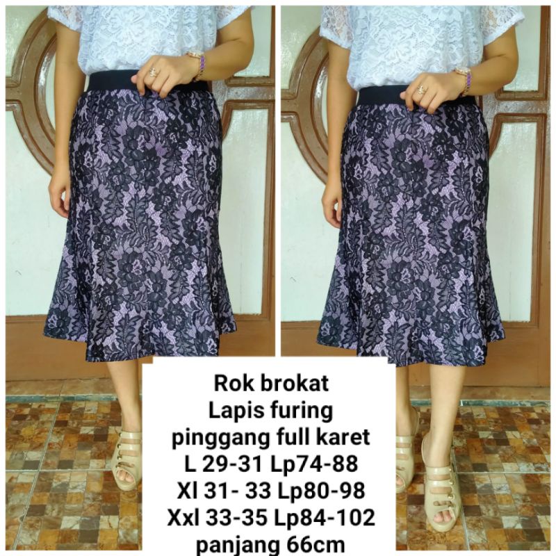 rok sonia brokat lapis furing l xl xxl 3xl duyung