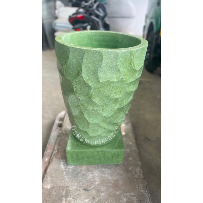 Bak Bak Mandi Marmer Teraso Gelas Hijau New