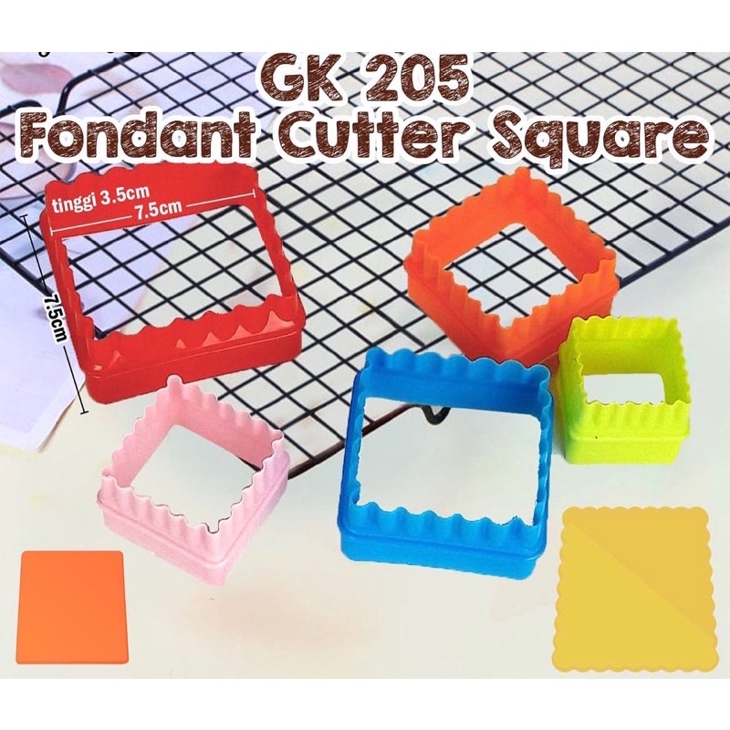 Fondant Cutter Square / Cetakan Kue Kering Bulat / Cookies Cutter