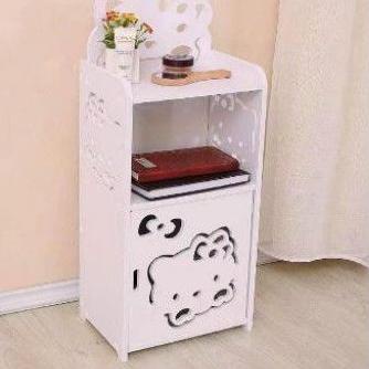 Muraaaahh.. lemari kecil minimalis putih / meja buku hello kitty / meja sudut / lemari portable diy 