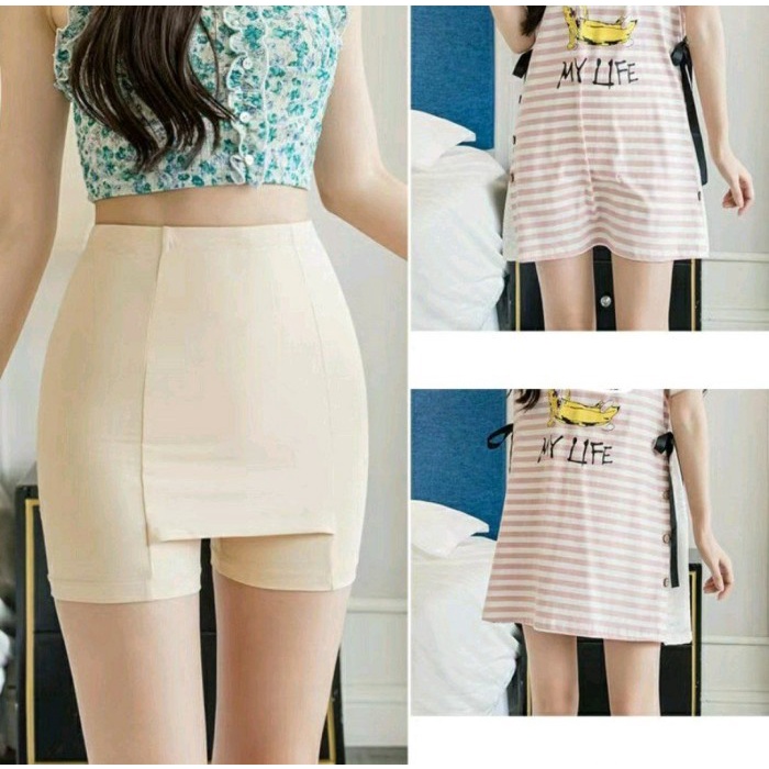 Double Layer Front Crotch Ice Silk Safety Short Beli 1 Gratis 4