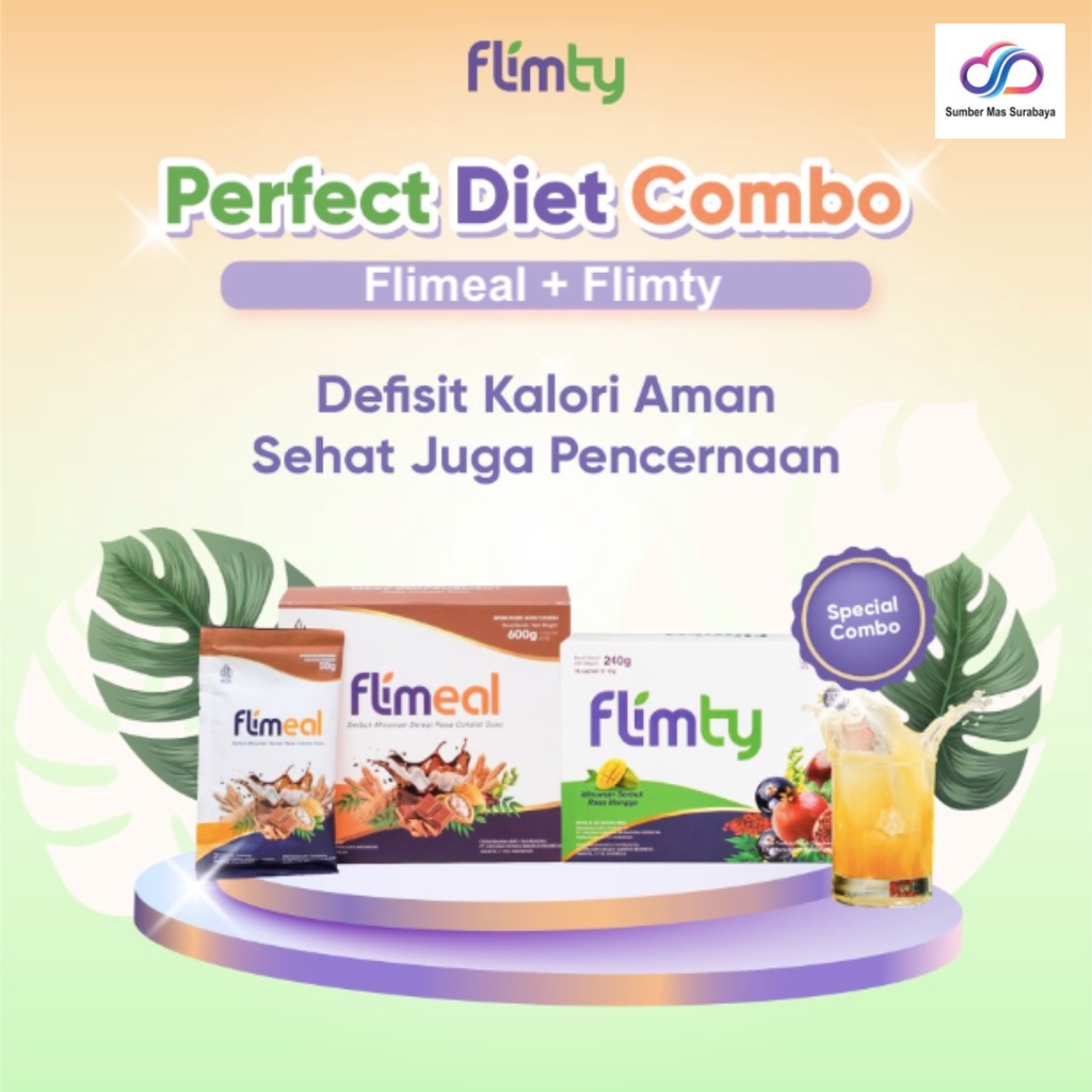 Bundling Diet Combo 1 Box FLIMTY dan 1 Box FLIMEAL Flimty Pelangsing Ampuh