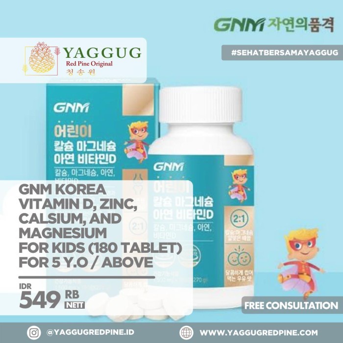 Vitamin Anak Korea ( Vitamin D + Calsium + Magnesium + Zink )