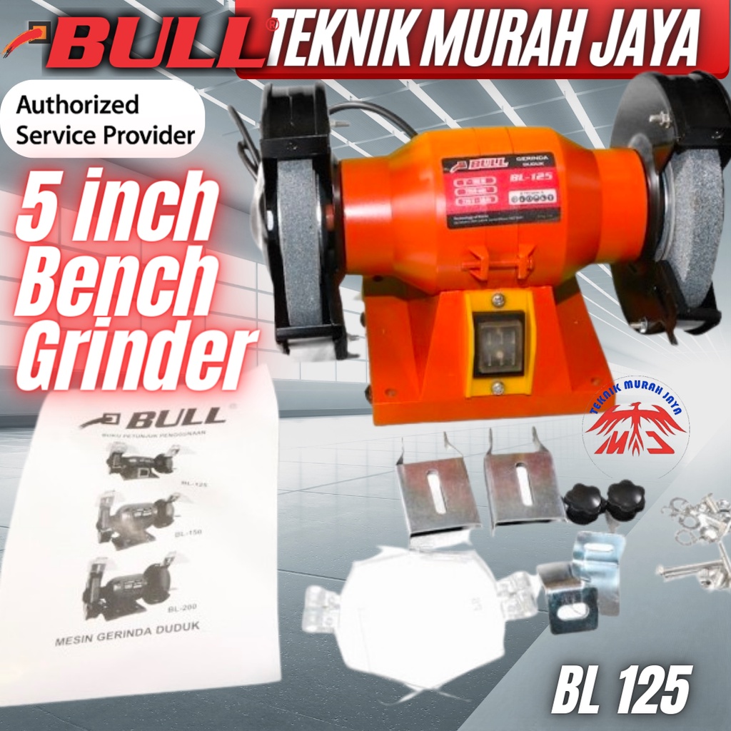 Mesin Gerinda Duduk BULL BL-125 5 Inch - Bench Grinder