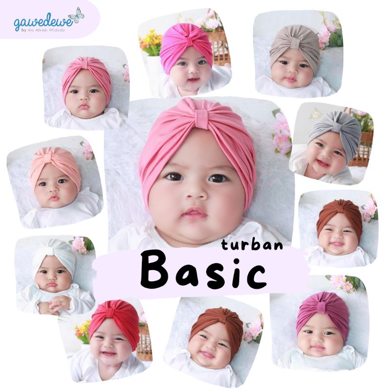 Turban Polos series 1 | Turban Anak Turban Baby Turban bayi Turban anak perempuan Turban Newborn Tur
