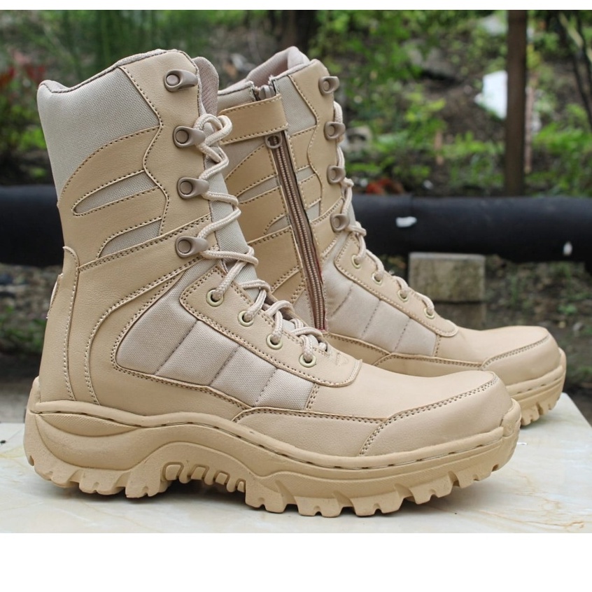 Sepatu Pdl Tactical Safety Boots Tni Porli Satpol PP Kerja Dinas Ujung Besi Chameleon