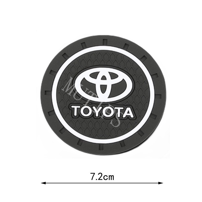 TOYOTA Toyota1/2pcs Slot Cangkir Air Mobil Non-Slip Mat Silica Gel Pad Untuk Innova Razie Yaris Wish Corolla Cross Avanza Rush Kijiang