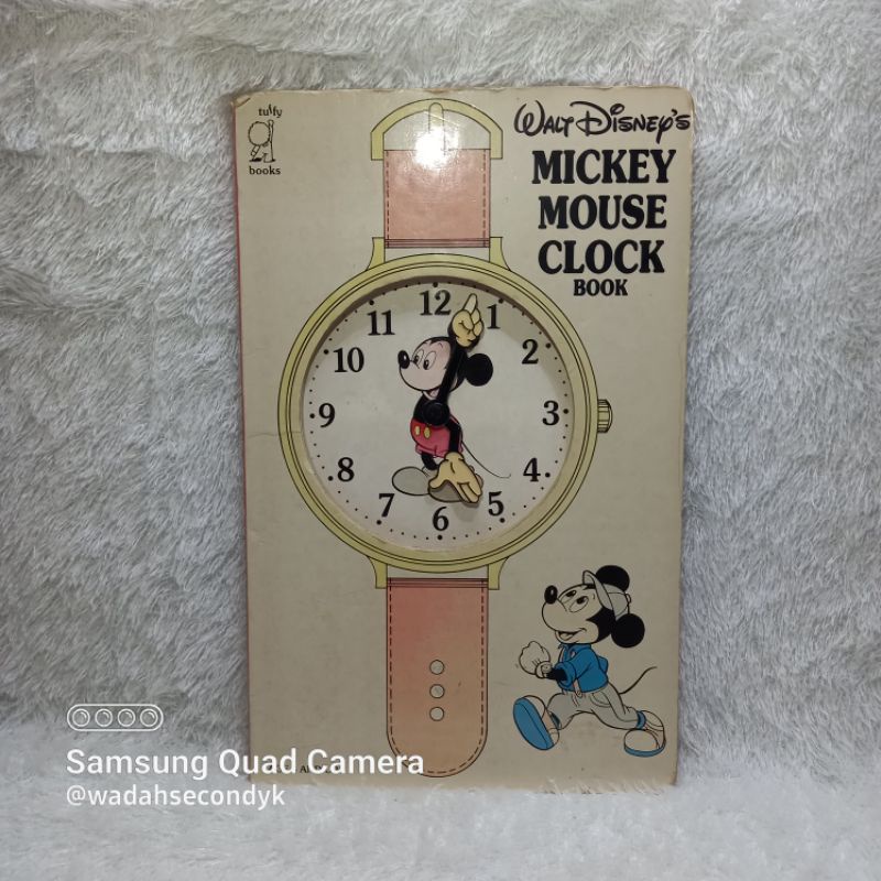 Preloved Hard Book Mickey Mouse Clock