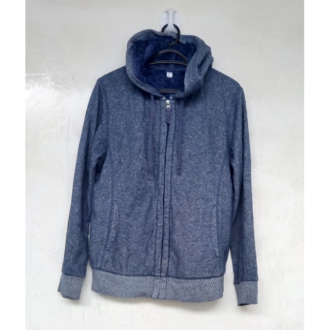 Uniqlo Hoodie Denim Look (Preloved)