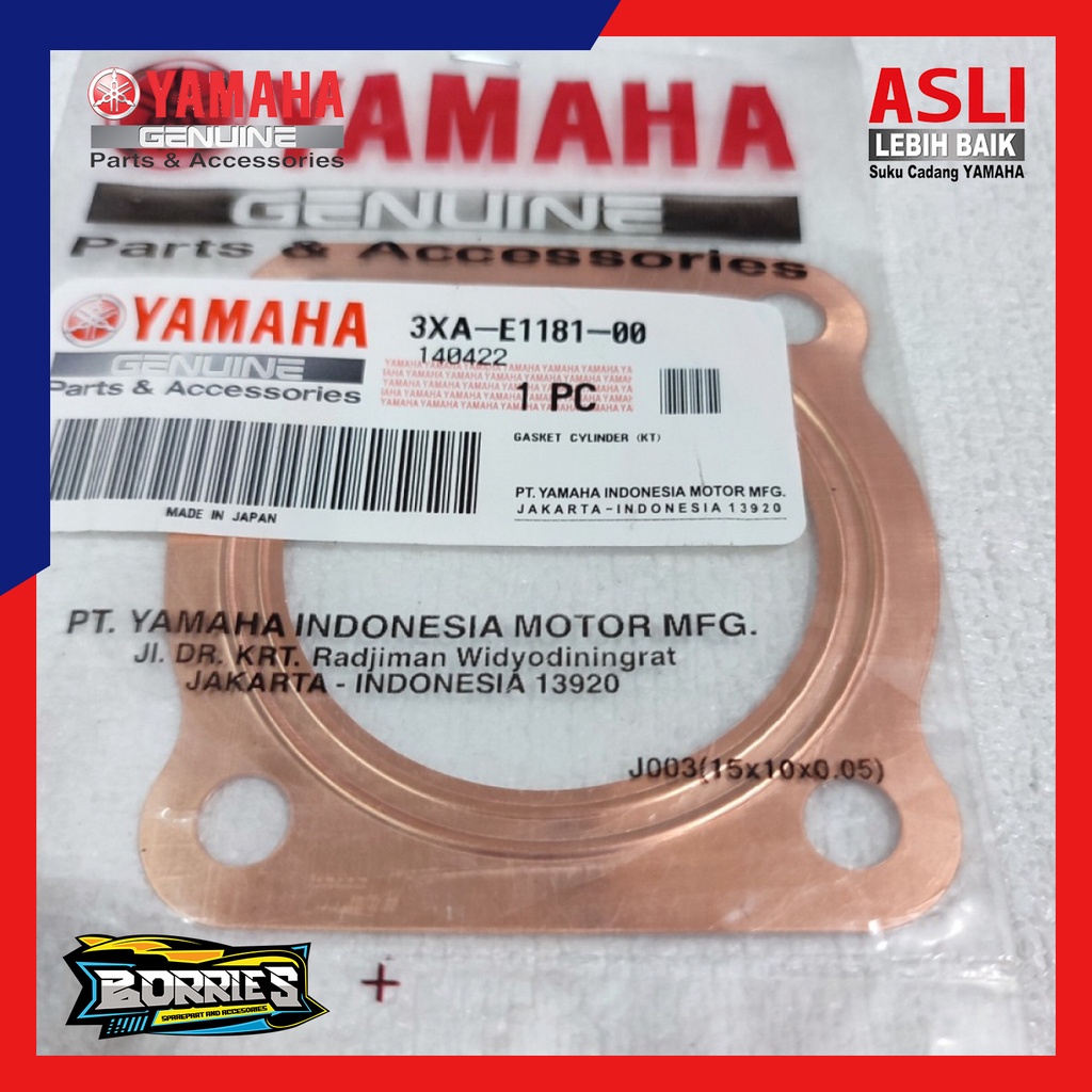 Packing Gasket Cylinder Paking Silinder Head Kop Yamaha F1ZR FIZR F1Z FIZ R Force 1 F1 Original YGP
