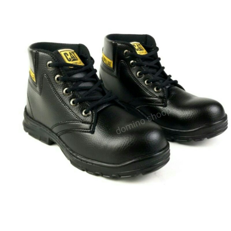 Sepatu Safety Proyek Ujung Besi - Septy Shoes Boot - Septi Kerja Lapangan Kulit Sintetis-  sepatu sefety tali -sepatu sefety sorong booht