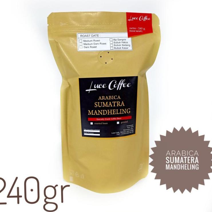 

⍈ Kopi Arabica Sumatera Mandailing 240g - BIJI atau BUBUK よ