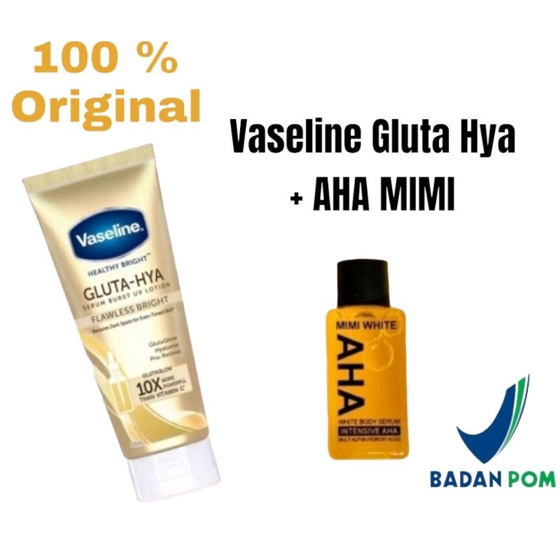 Vaseline Gluta Hya Serum Flawless Bright + AHA MIMI