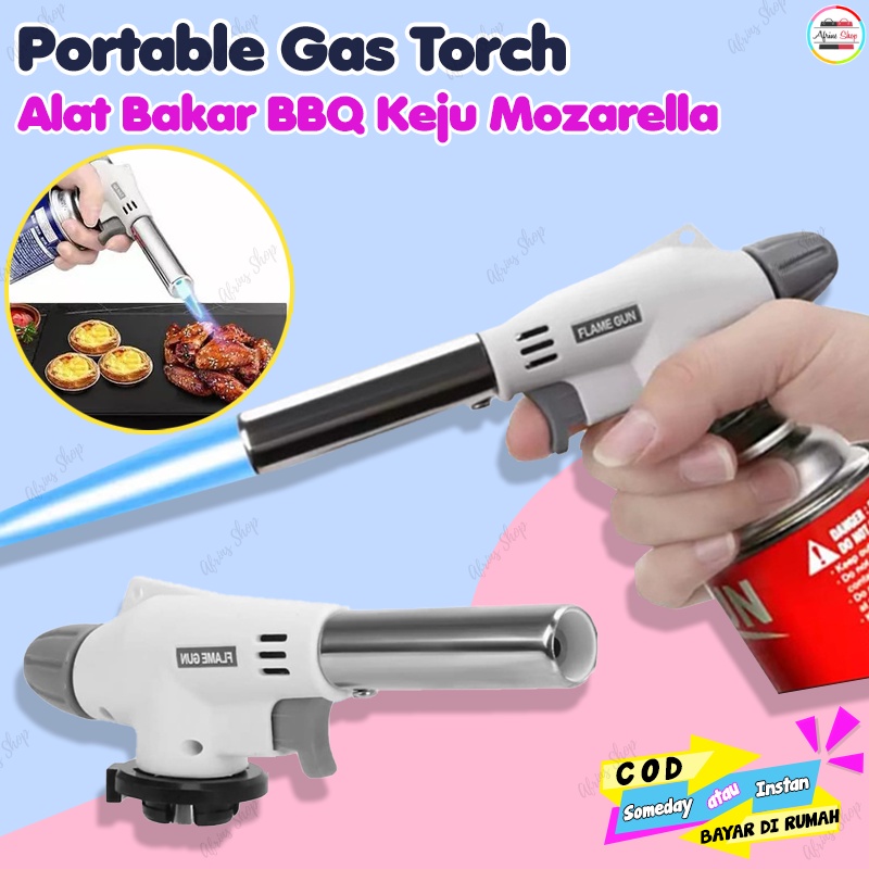 Portable Gas Torch Alat Peleleh Keju Mozarella dan Bakar Bakar Alat BBQ