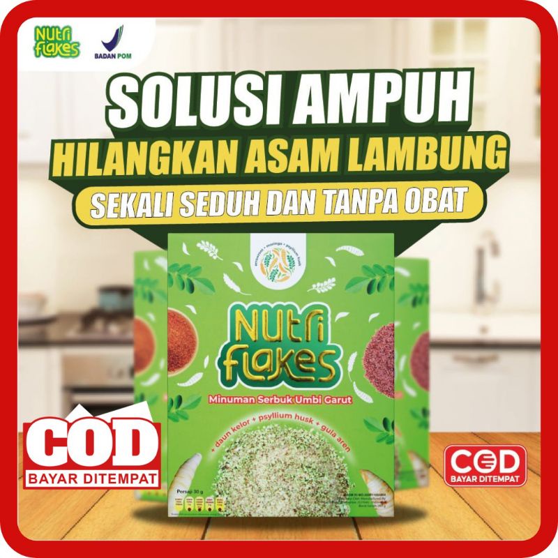 

[ ] - NUTRIFLAKES NUTRI FLAKES NUTRIFLAKE SEREAL UMBI GARUT SUSU ETAWA DAUN KELOR PSYLLIUM HUSK ATASI ASAM LAMBUNG GERD & MAAG
