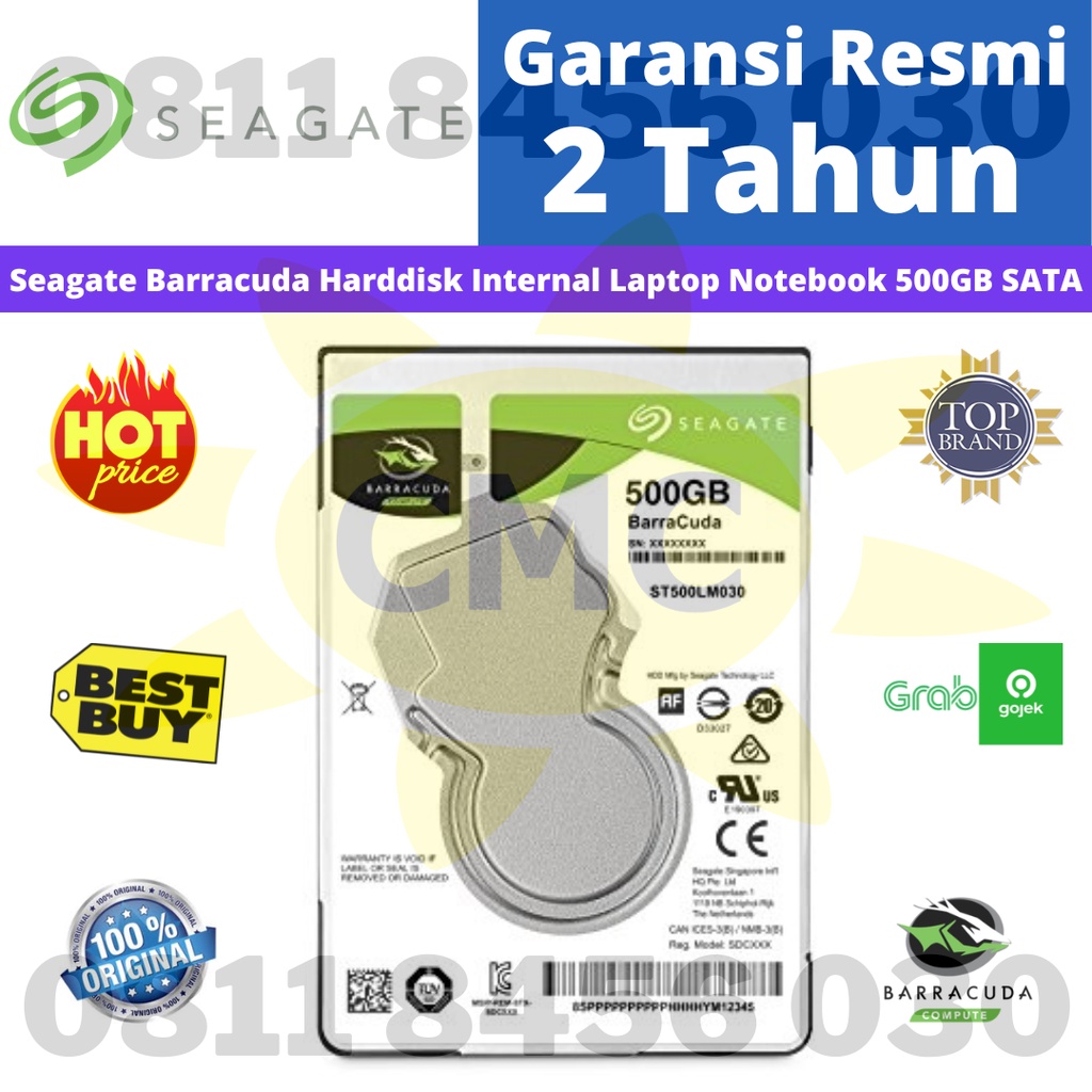 Hardisk Laptop Seagate Barracuda 500GB HDD Internal SATA 2.5 RESMI