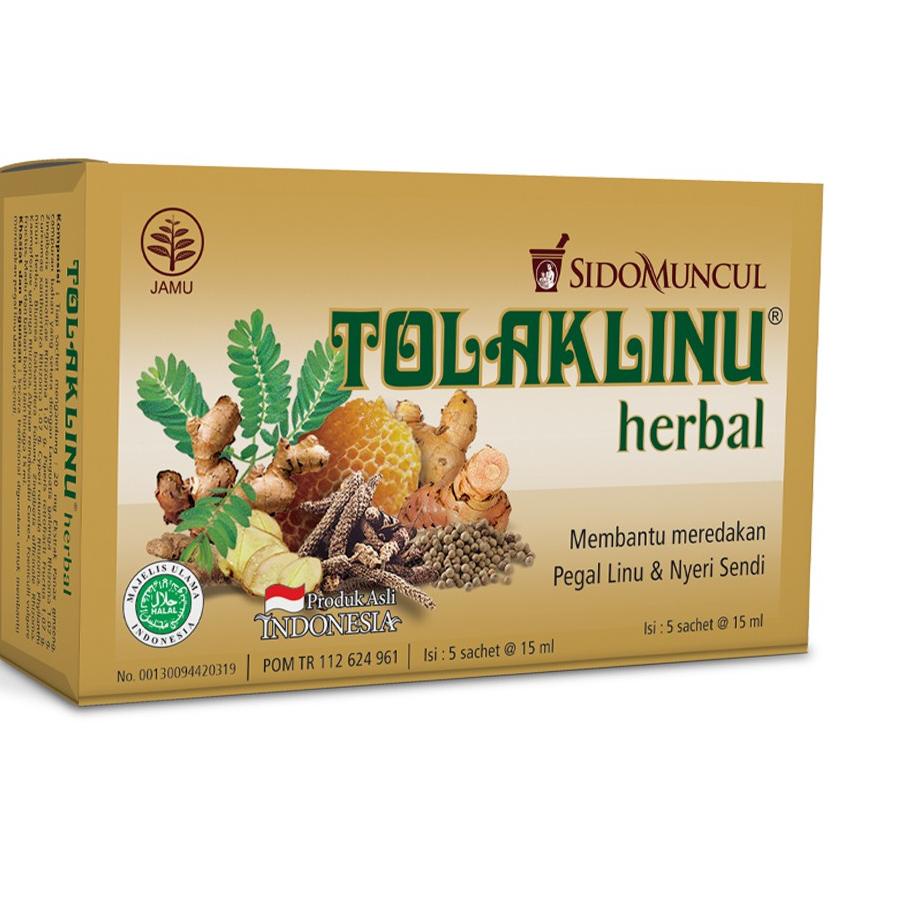 

Model Baru Tolak Linu Cair Dus 5's Herbal Alami - Pegal Linu Nyeri Sendi 48