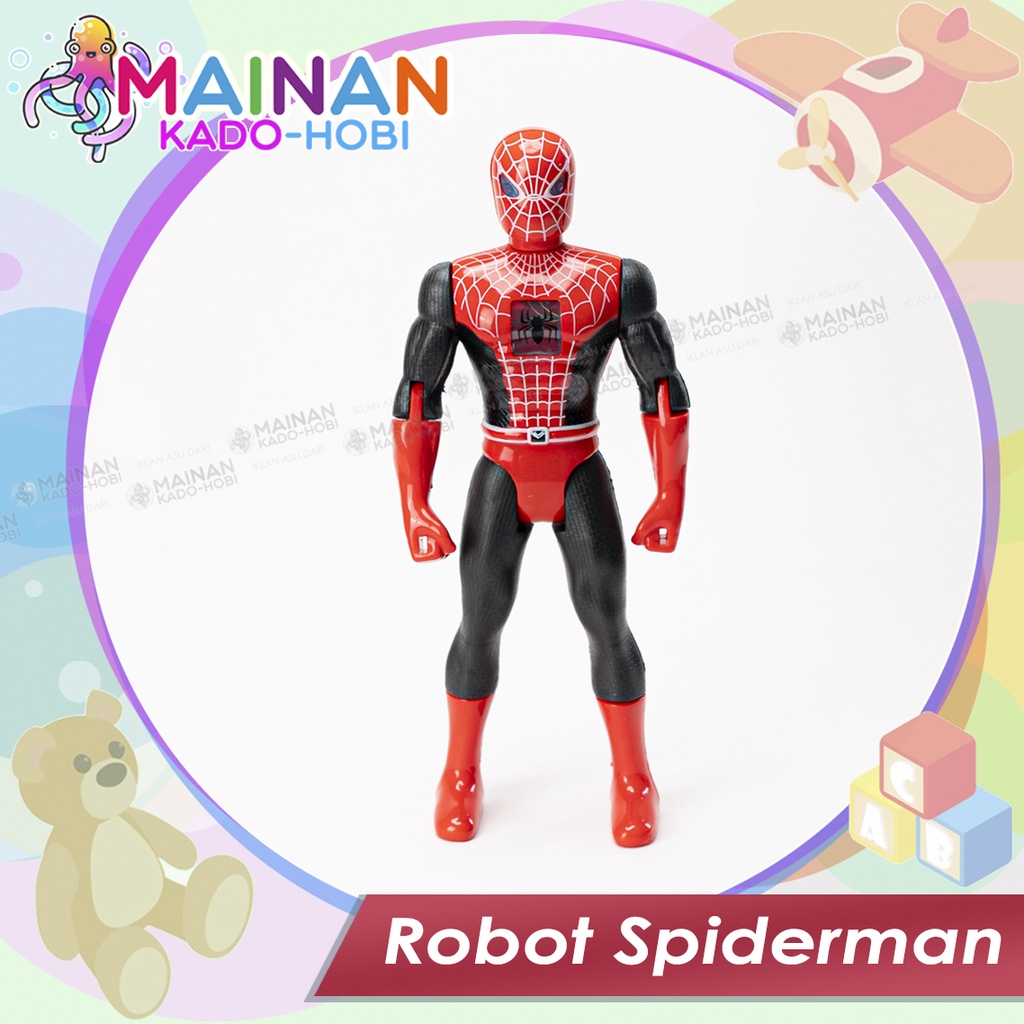 MAINAN ANAK MINIATUR ACTION FIGUR SUPERHERO ROBOT BONEKA SPIDERMAN