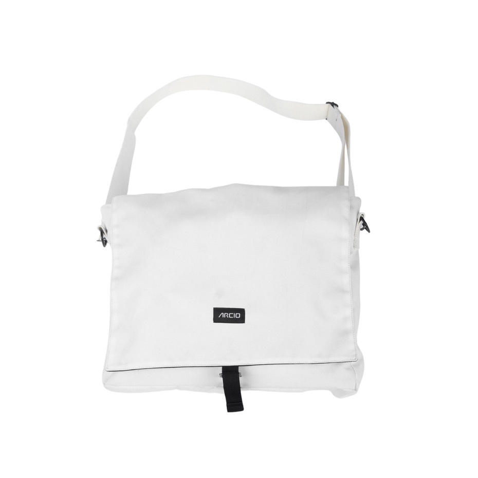 LIFE WORK WHITE |ManNeedMe x ARCIO| Tas Selempang Pria Wanita Tas Jinjing Laptop Case Tote Bag Unisex ORIGINAL