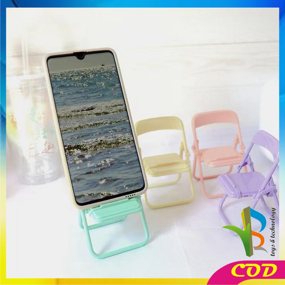 RB-C728 Stand Holder Bentuk Kursi Warna Macaron Dudukan Multifungsi / Phone Holder Hp Untuk Dekorasi Meja / Tatakan Handphone