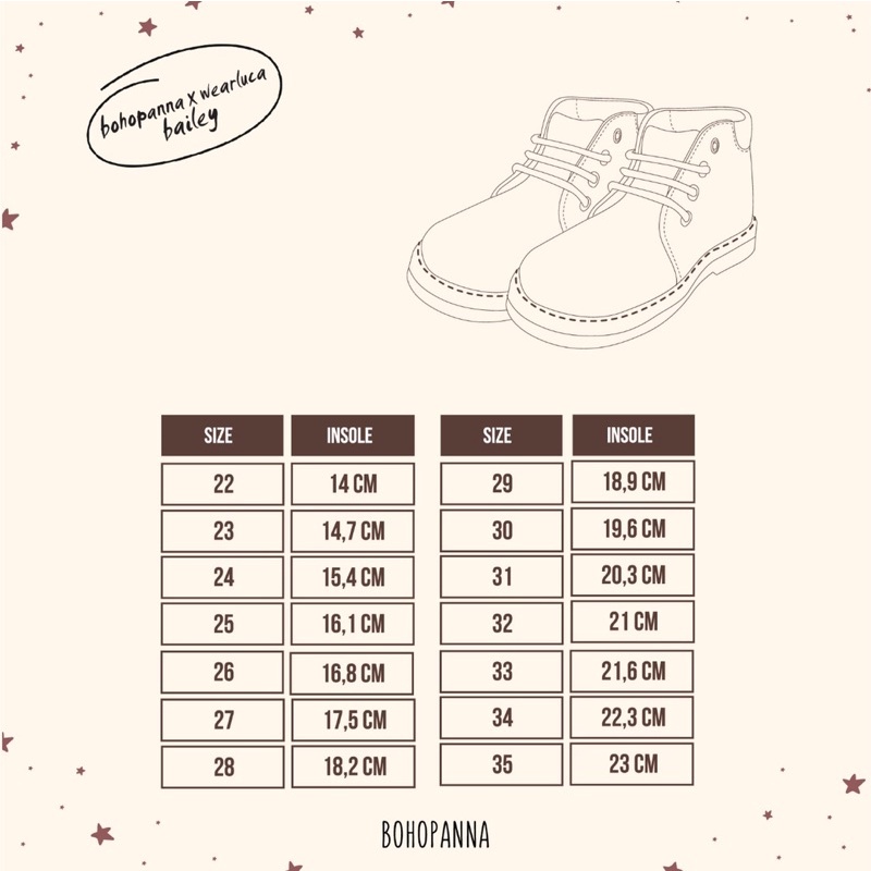 BOHOPANNA BAILEY BOOTS BOHOPANNA / SAMANTHA BOHOPANNA WEARLUCA SAMANTHA / BOOT ANAK